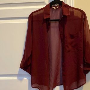 🎉2/$20 Sheer GARAGE button-up